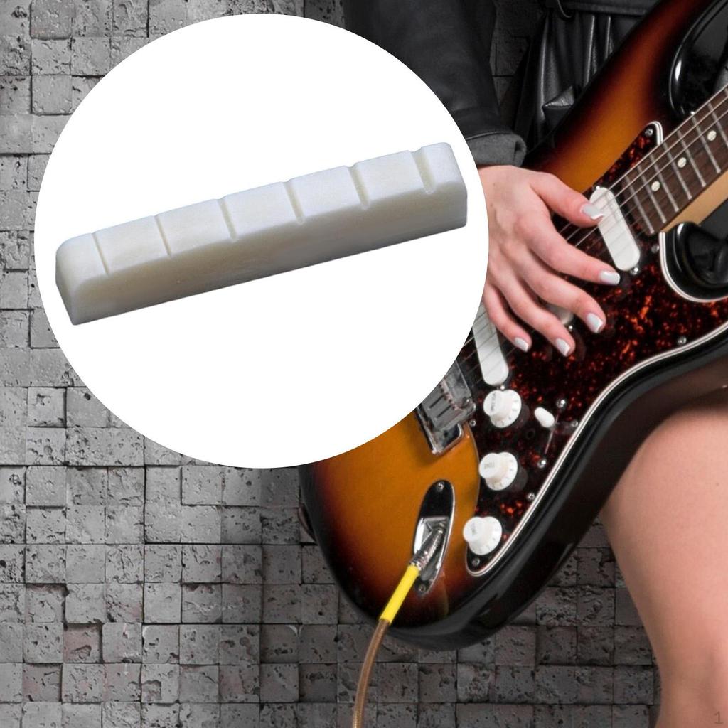 Electric Guitar Bone Nut Artificial Easy to Install Maintenance Precision Luthier Tool