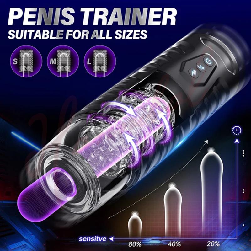 2025 New Hannibal Automatic Male Masturbator 7 Thrusting Rotating Modes Mastubator Cup Electric Pocket Pussy For Penis Sex Toy For Men