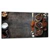 GLASS PLATE CUTTING BOARD 52x30 COFFEE