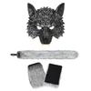Halloween Werwolf Wolf Kostüm Wolfsmaske Wolfsschwanz Handschuhe Tier Cosplay Requisiten