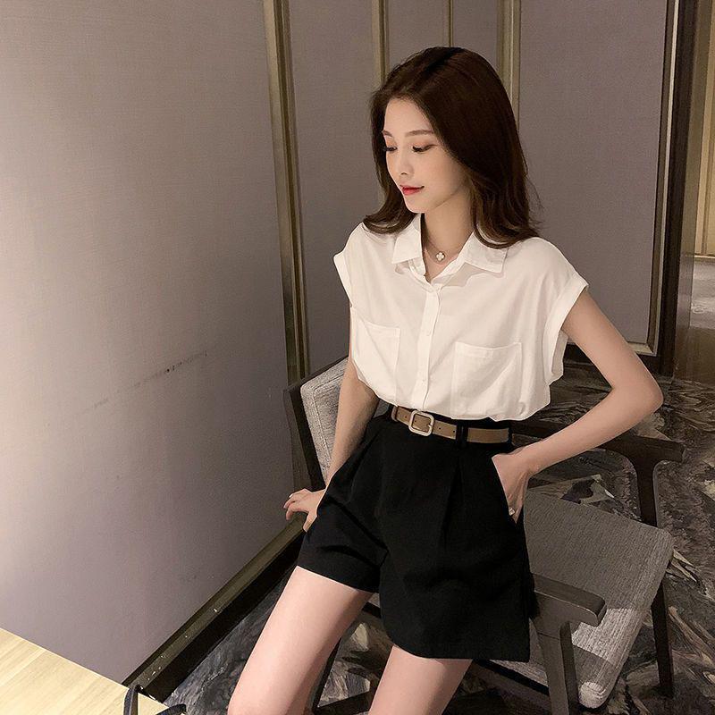 Spring 2026 Korean Style Sleeveless Shorts Set with Dimensional Decoration for Light-Skinned Wear