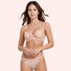 Europe Women Underwear Set Sexy Lace Ultra Thin 1/2 Cup Plus Size Brassiere Fashion Embroidery Intimates Push Up Bra Briefs Set