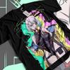 2026 Summer Cyberpunk Edgerunners Lucy Double Sided Anime Print Unisex Loose Y2K Streetwear Pure T-shirt