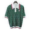 New Ca Kasa Trendy Men's Short Sleeve Polo Knitwear with Pearl Buttons