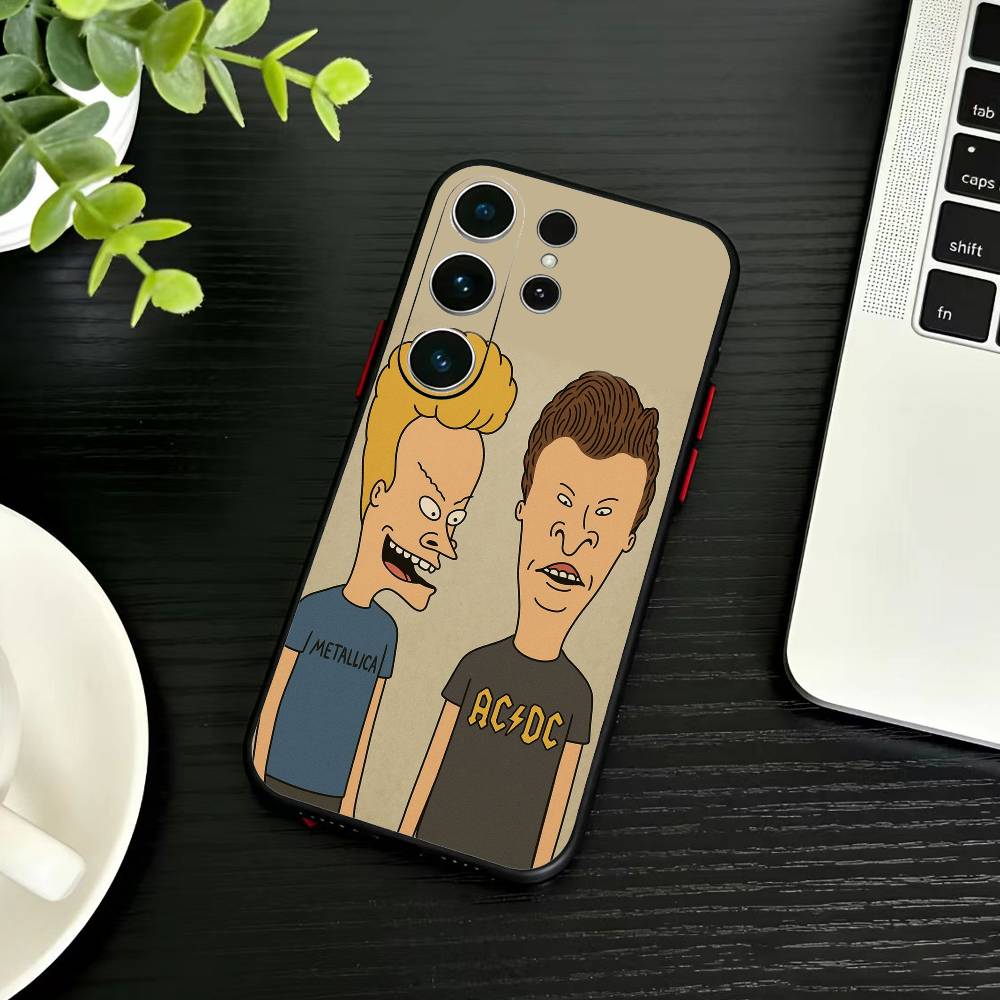 Cartoon B-Beavis And Butt-Head Phone Case For Samsung S26,S25,S24,S23,S22,S21,S20,Plus,Fe,Lite,Others Black Cover