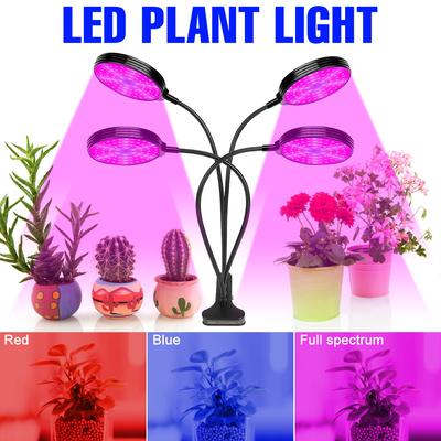 Lâmpada LED para cultivo de plantas, espectro total, sementes de flores internas, cultivo hidropônico, caixa de crescimento, lâmpada à prova d'água, função de escurecimento e temporização