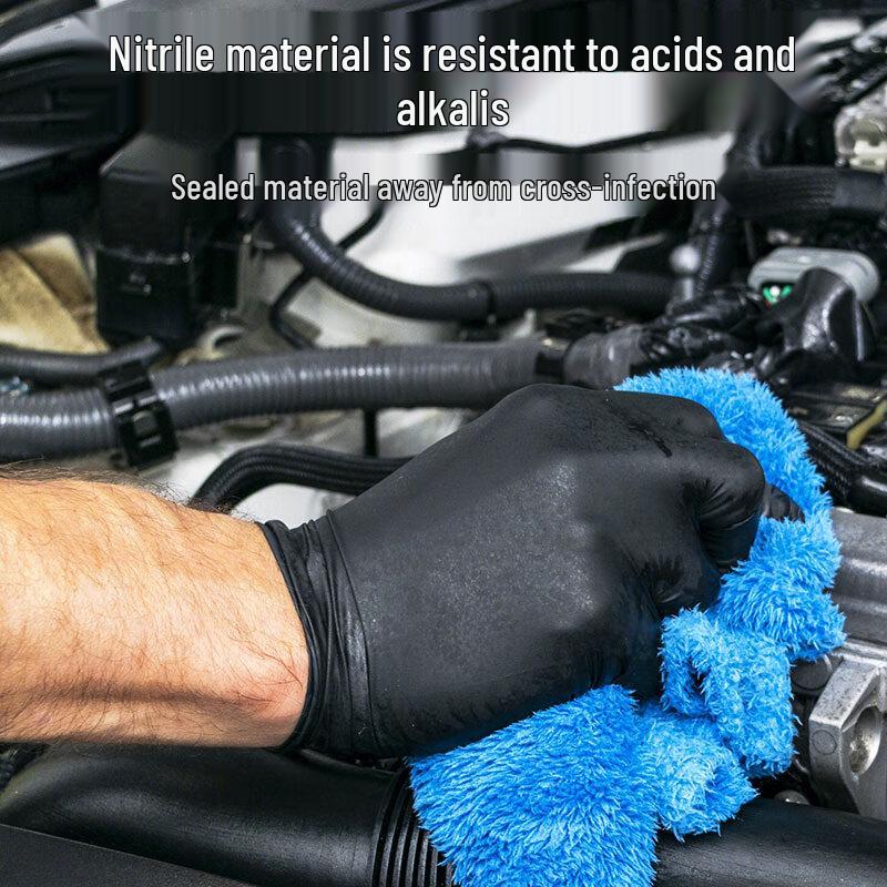 WOLSGIN Disposable Food-Grade Nitrile Gloves, 100 Count