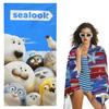 Cute Anime S-Sealook Beach Towel Microfiber Fabric Soft And Water Absorbent Quick Dry Perfect For Bathroom And Beach Accessories