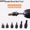 Hand Rivet Nut Head Set Rivet Nut Tool Manual Riveter Rivnut Tool Accessory For Nuts M3 M4 M5 M6 M8 Simple Install