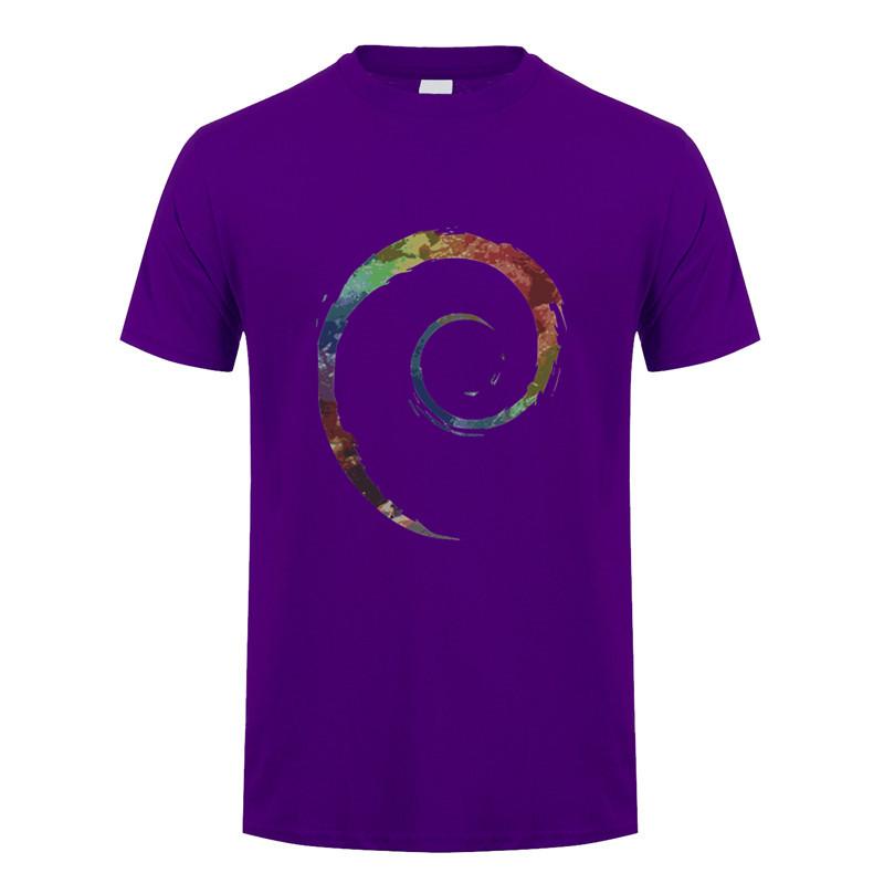 T-shirt Debian Unisex Casual Cotone Manica Corta Estate Sistema Operativo Linux Magliette Unisex Top