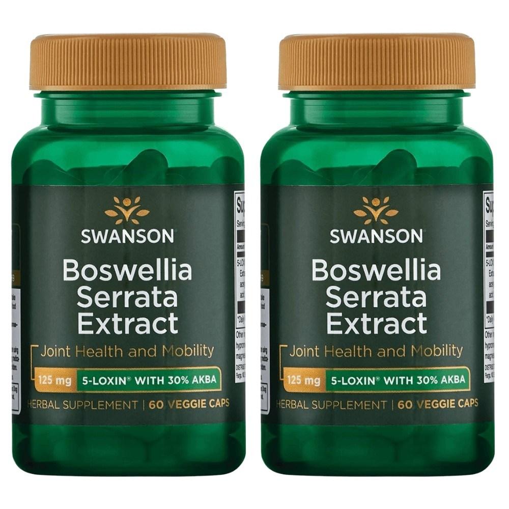 Swanson 5-LOXIN Boswellia Serrata 125mg 60 Tablets 2 Packs Boswellic Acid Joint Support 2 Pcs