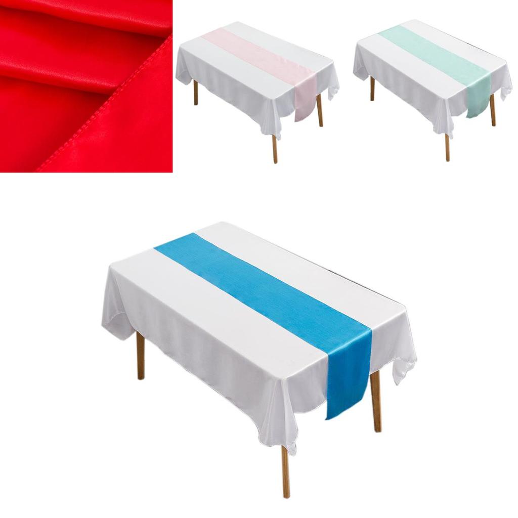 Stunning Red Satin Table Runner Perfect For Banquets And Home Decor Accents