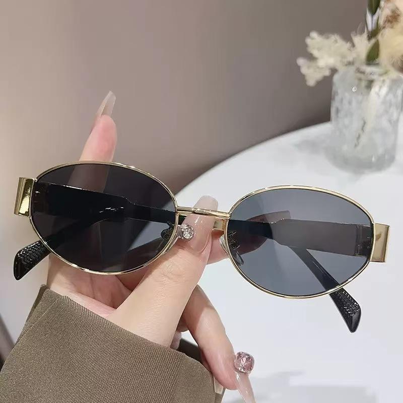 Fashion Retro Oval Sunglasses for Women Vintage Sun Glasses Women Luxury Small Metal Frame Classic Shades UV400 Eyewear