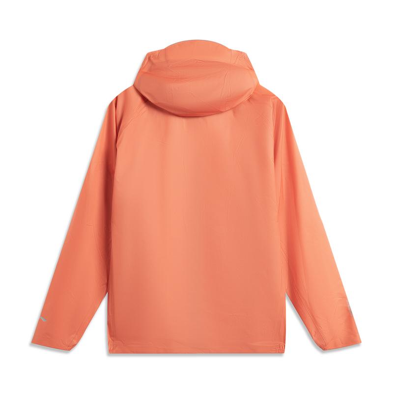 Li Ning CF Su Wan Long Jia Outdoor Minimalist Letter Loose Zipper Hooded Ultra Light Rainproof Jacket Unisex Jacket Pumpkin-Orange AEMV015-5