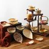 Japanischer Bambus Bento Sushi Meeresfrüchte Boot Geflochtene Produkte Handgemachter Bambuskorb Bauernhaus Tafelgeschirr Sashimi-Platte Dekoration