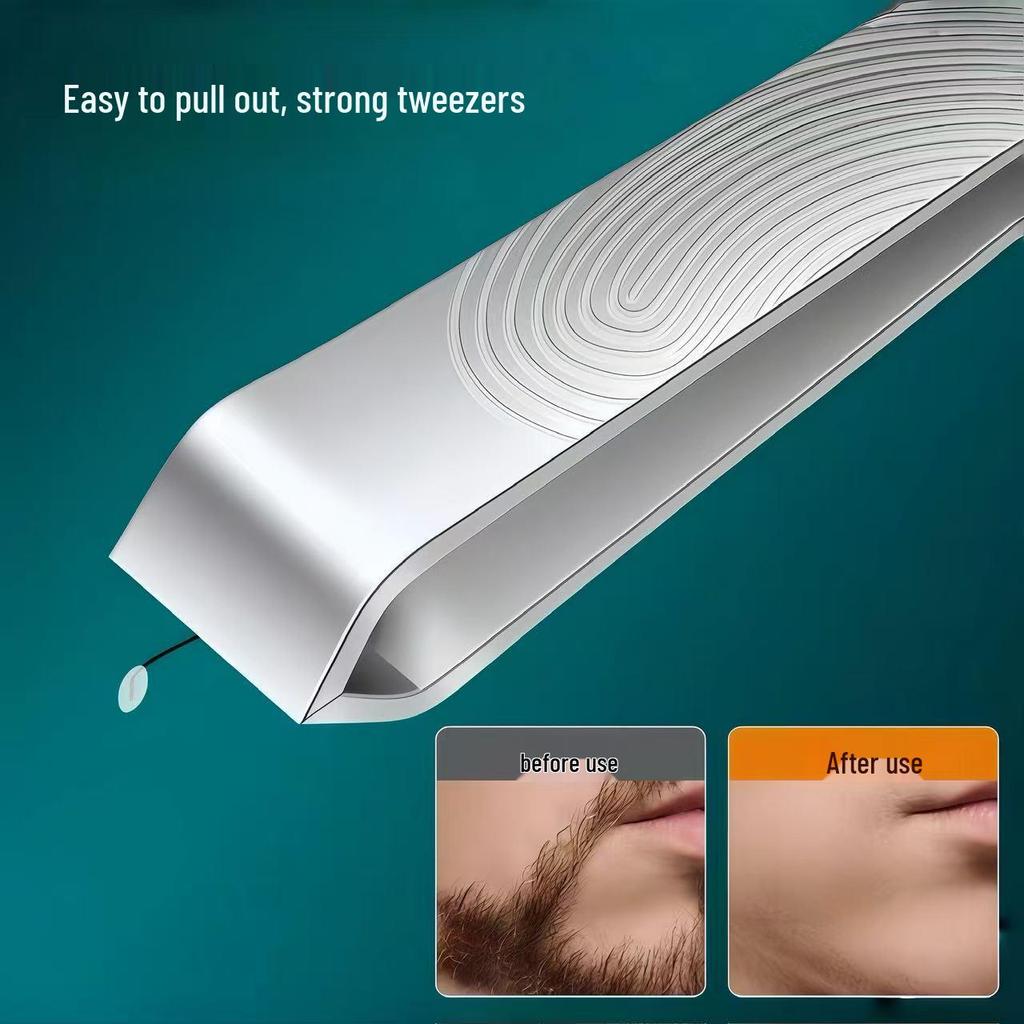 Stainless Steel Non-slip Beard & Hair Tweezers with Wide Mouth for Eyebrows.