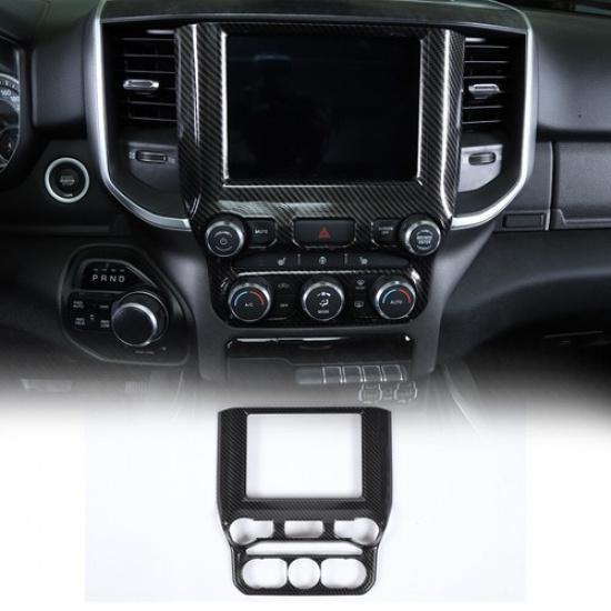 Center Console Navigation Panel Trim Decor Cover for Dodge Ram 1500 2018+ Carbon