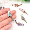 10Pcs Metal Kitten Charm Cartoon Cute Colored Cat Pendant Dangle Jewelry Making Accessory for DIY Necklace Earrings