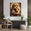 Maria und Jesus Leinwandgemälde Jungfrau Christus Luxus Wandkunst Christliche Religion Poster und Drucke Wohnzimmer Heimdeko