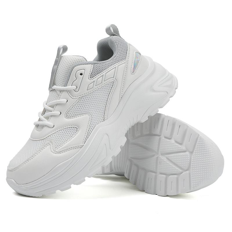 New thick-soled heightened breathable wear-resistant non-slip dad shoes casual sports shoes large size