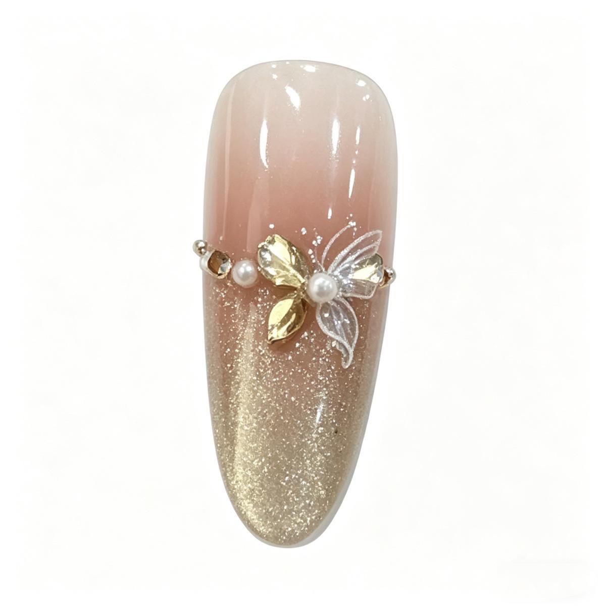 Chic Gradient Nude Cat Eye Nail Art Stickers – Fashionable, Exquisite, High-End Feel, Bestseller.