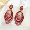 Chinese-Style Hollow Round Earrings: Bold, Stylish Design for Trendy Women