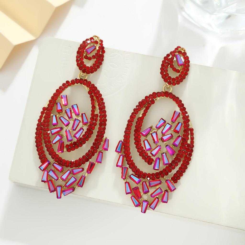 Chinese-Style Hollow Round Earrings: Bold, Stylish Design for Trendy Women