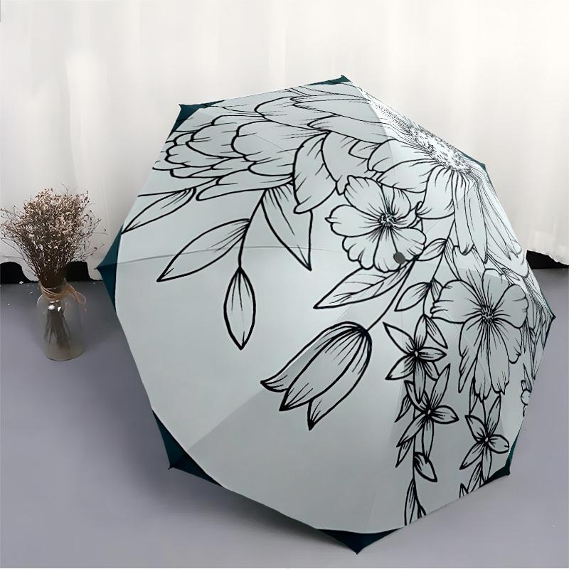 1pc Floral Bouquet Automatic Open/Close Umbrella - Compact Travel Umbrella, Gift for Birthdayyy251208180