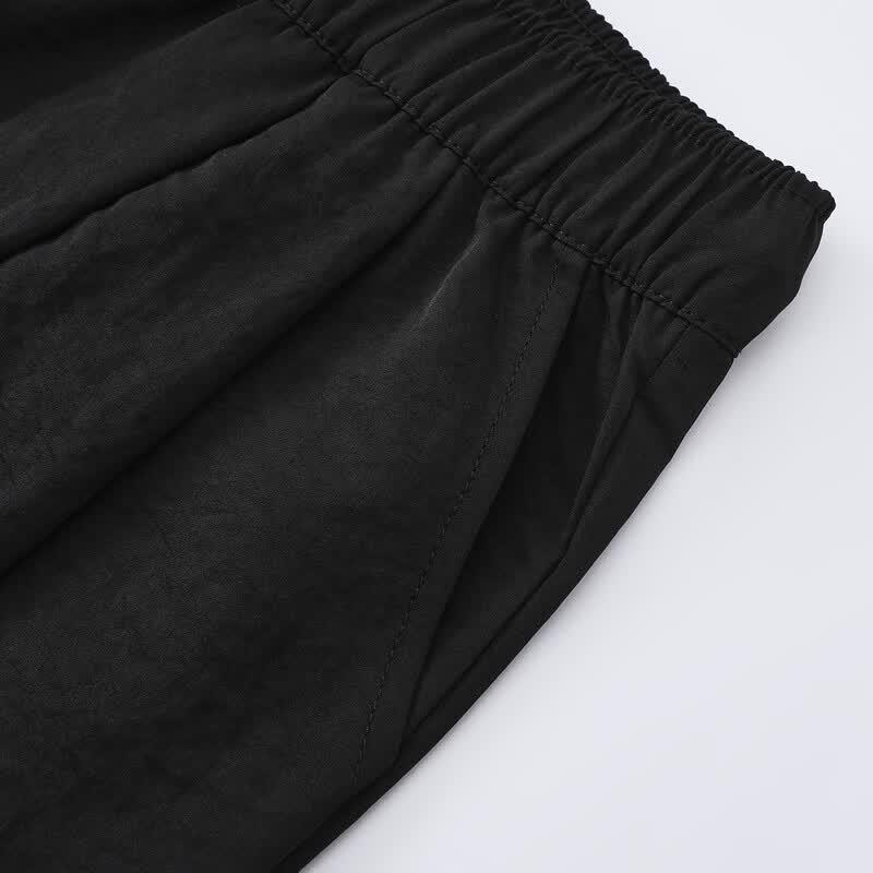 La Chapelle Women's Draped Wide-Leg Casual Pants