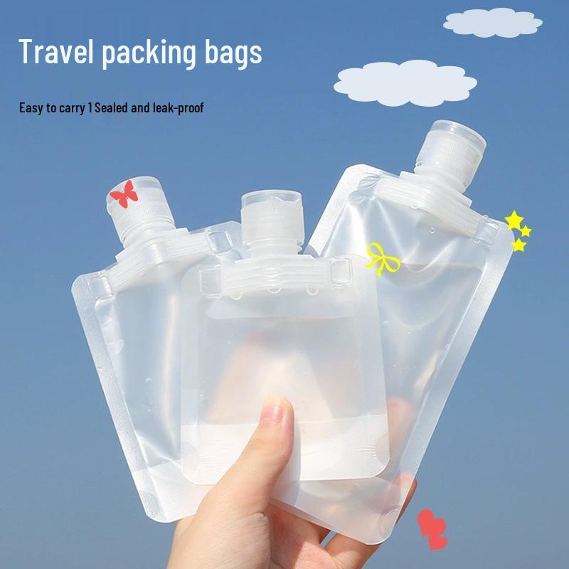 Portable Cosmetic Lotion & Shampoo Dispensing Bag with Thick Seal