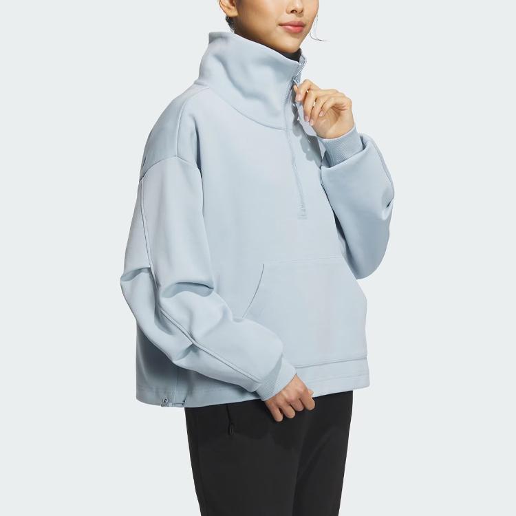 Adidas Sportswear Track Top Letter Logo Print Sports Jacket Women Jacket Light-Blue IS7412