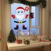 Large Snowman Reindeer Santa Stickers Christmas Door Stickers Decor for Refrigerator Wall Window Christmas Door Decorations