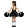 Girls Cheerleading Outfit Sleeveless Halter Sparkling Sequins Backless Tulle Tutu Dress Flower Balls Headwear Socks Set