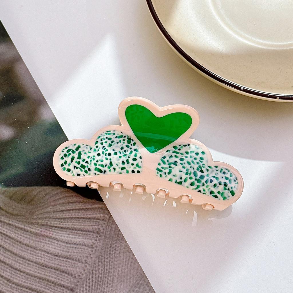 Elegant Retro Heart Hair Claw Clip In Stylish Acetate For Fashionable Women