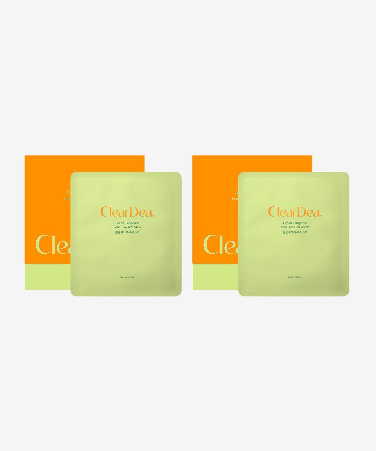 Green Tangerine Pore Tok-Tok Mask 4 sheets * 2 boxes