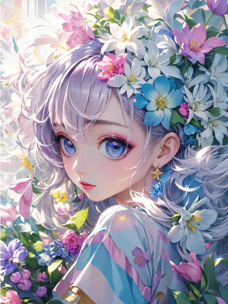 DIY Алмазная картина Мультфильм Цветочница Полная Алмазная мозаика Вышивка Мечта Крест Вышивка Набор Искусство Домашнее украшение