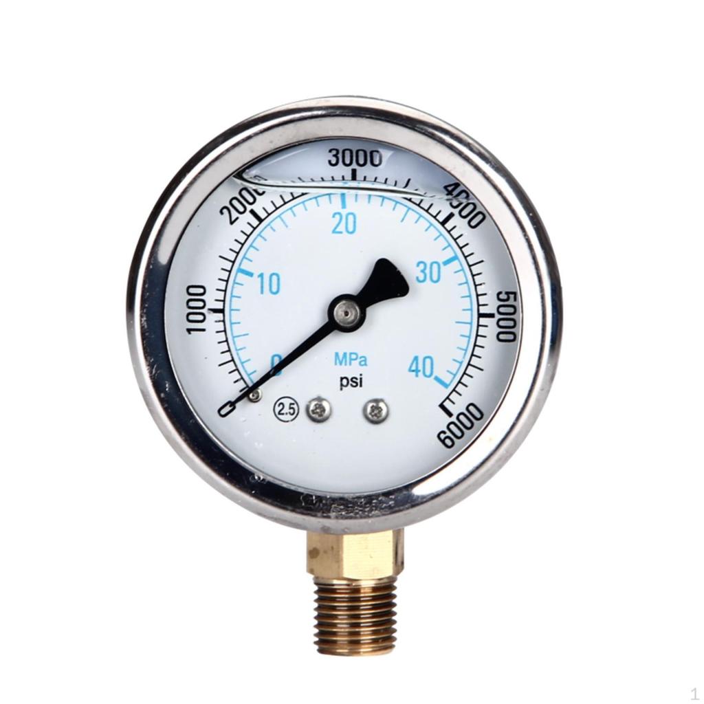 Spray Machine Pressure Gauge Double Scale ShockResistant Brass Threaded Connection Shockproof