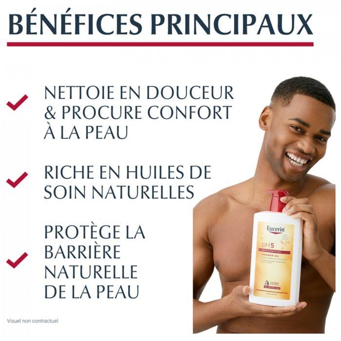 Huile de Douche - Eucerin - PH5 - Peaux Sensibles - 1L - Flacon-Pompe