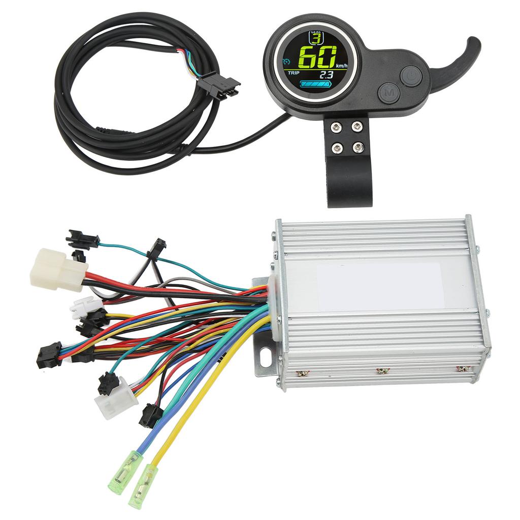 Kit de contrôleur de trottinette électrique 450W Affichage LCD couleur rond avec accélérateur au pouce Contrôleur de trottinette électrique pour
