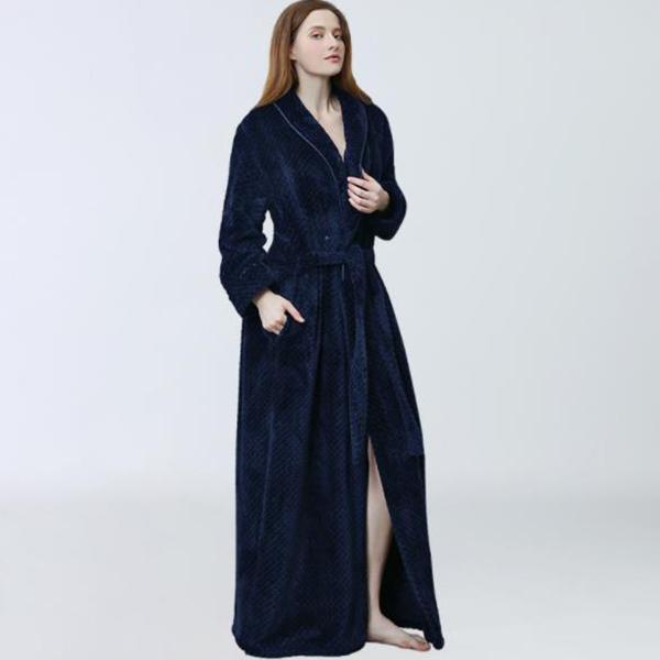 Diseño de moda Hombre Mujer Vestido de lana de coral Vestido de noche  Túnica larga Maxi otoño invierno Gruesa Vestido de túnica cálida Pareja  Vestido de túnica comprar a buen precio —