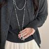 Fashion Korean Version Pearl Pony Pendant Necklace For Women Girls Vintage Exquisite Horse Necklace Jewelry Accessories Gifts