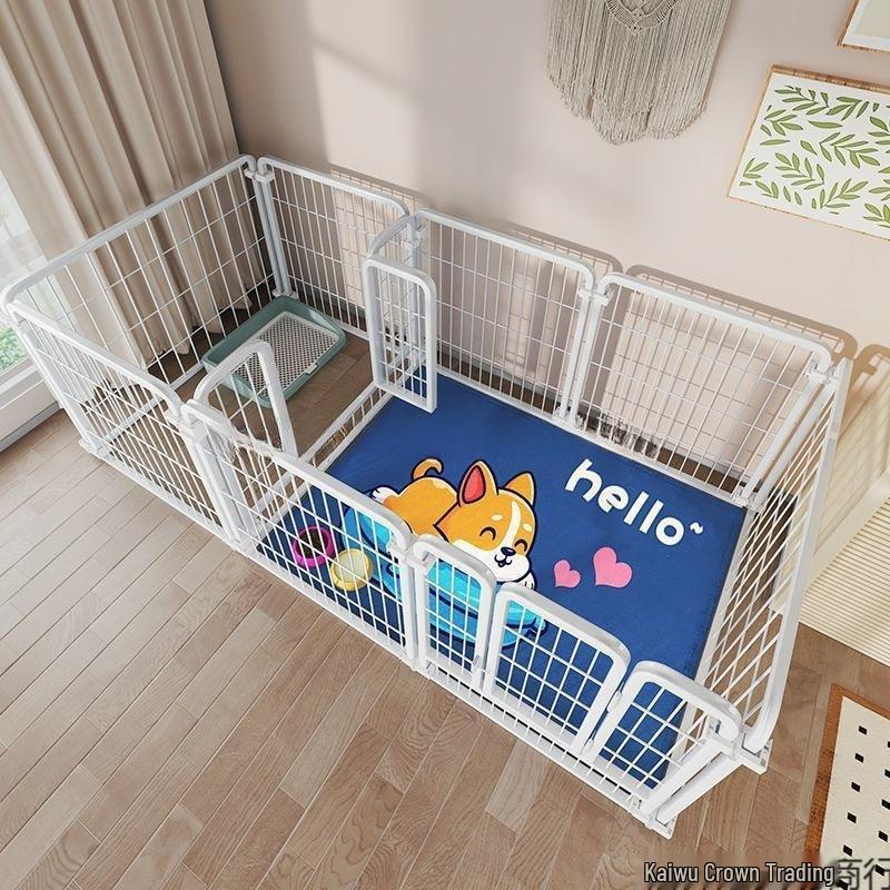 Adjustable Indoor Pet Fence with Gate for Medium and Large Dogs - One Bedroom One Living Room Setup