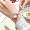 Damen-Quarzuhr mit Diamantverzierungen als Modeaccessoire