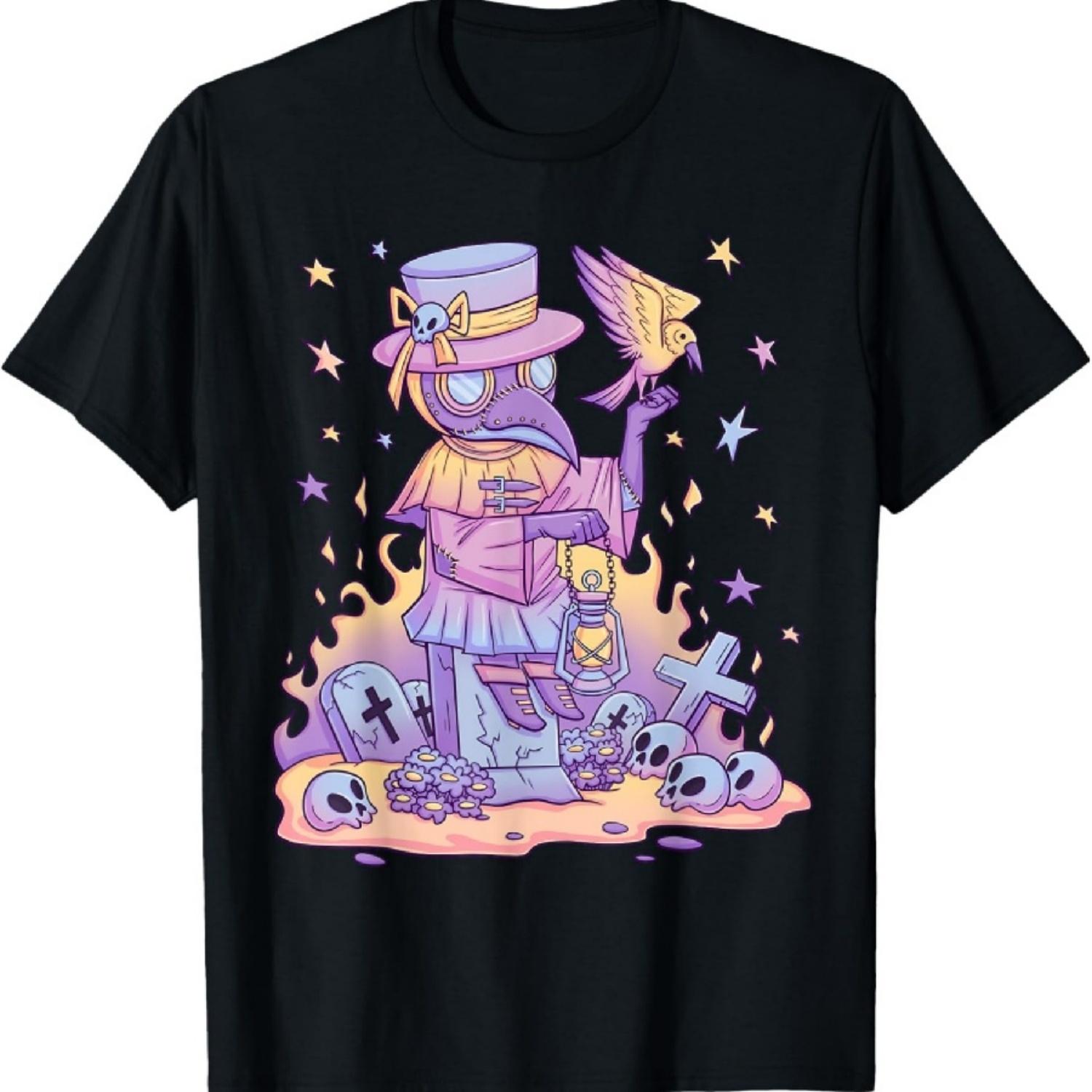 

Cute Creepy Doctor Anime Pastel Kawaii Clothing Pastel Goth T-Shirt XXXXXL чёрный