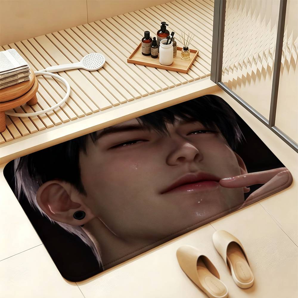 Caleb Xia Yizhou Love and Deepspace Anti‑Slip Floor Mat Short Plush Rug Carpet Soft Comfortable Machine Washable Home Decor