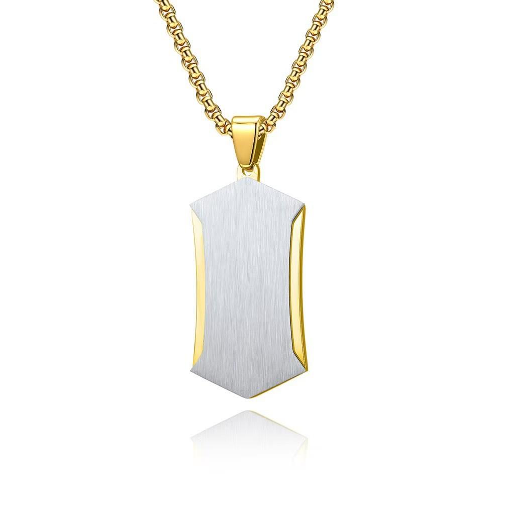 Prismatic Double-layer Men's Jewelry Diy High-end Ins Style Jewelry Pendant Necklace