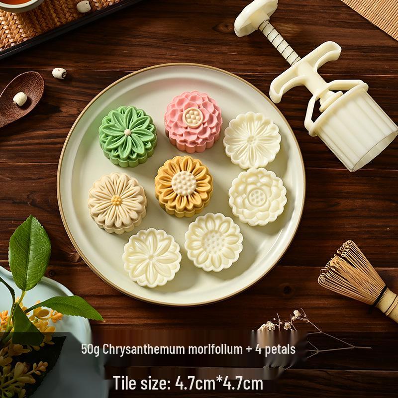 Mid-Autumn Mooncake Mold Stamp Tool for Ice Skin Mung Bean Pastry