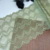24cm Wide Elastic Lace, Olive Green Spandex Stretch Lace Fabric for Sewing, Lingerie, Bra, Underwear, Dress, Garment, Home Decor, Crafting