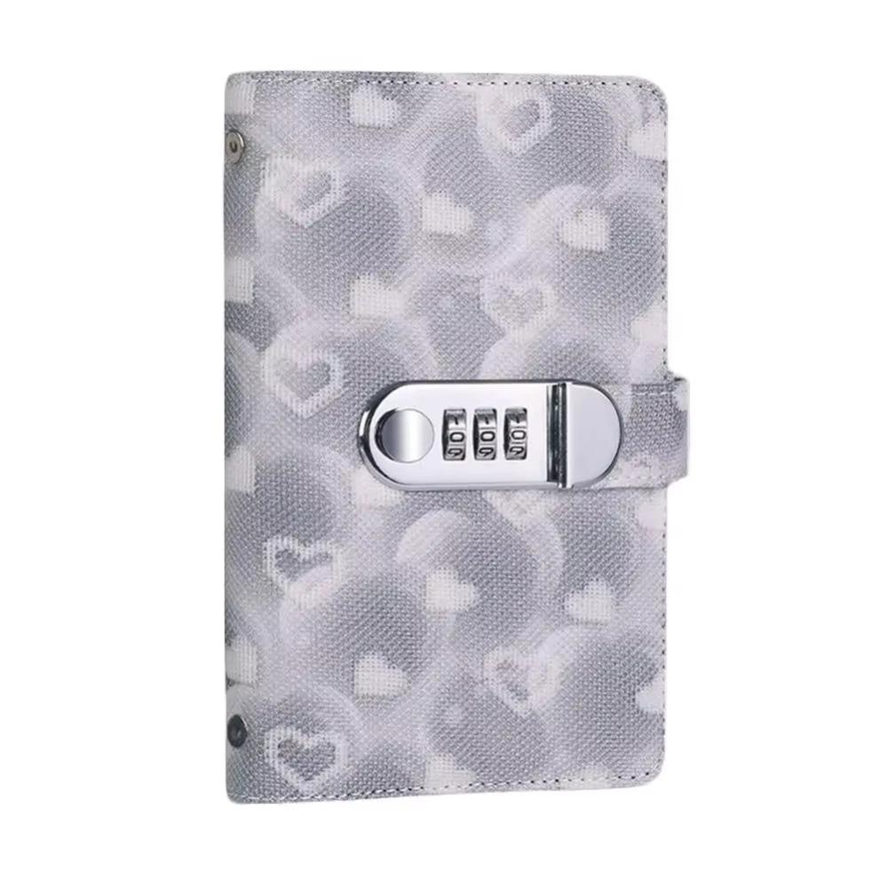 Password Lock Savings Wallet Notebook PU Leather Budget Planner Pockets  Savings Challenge серый