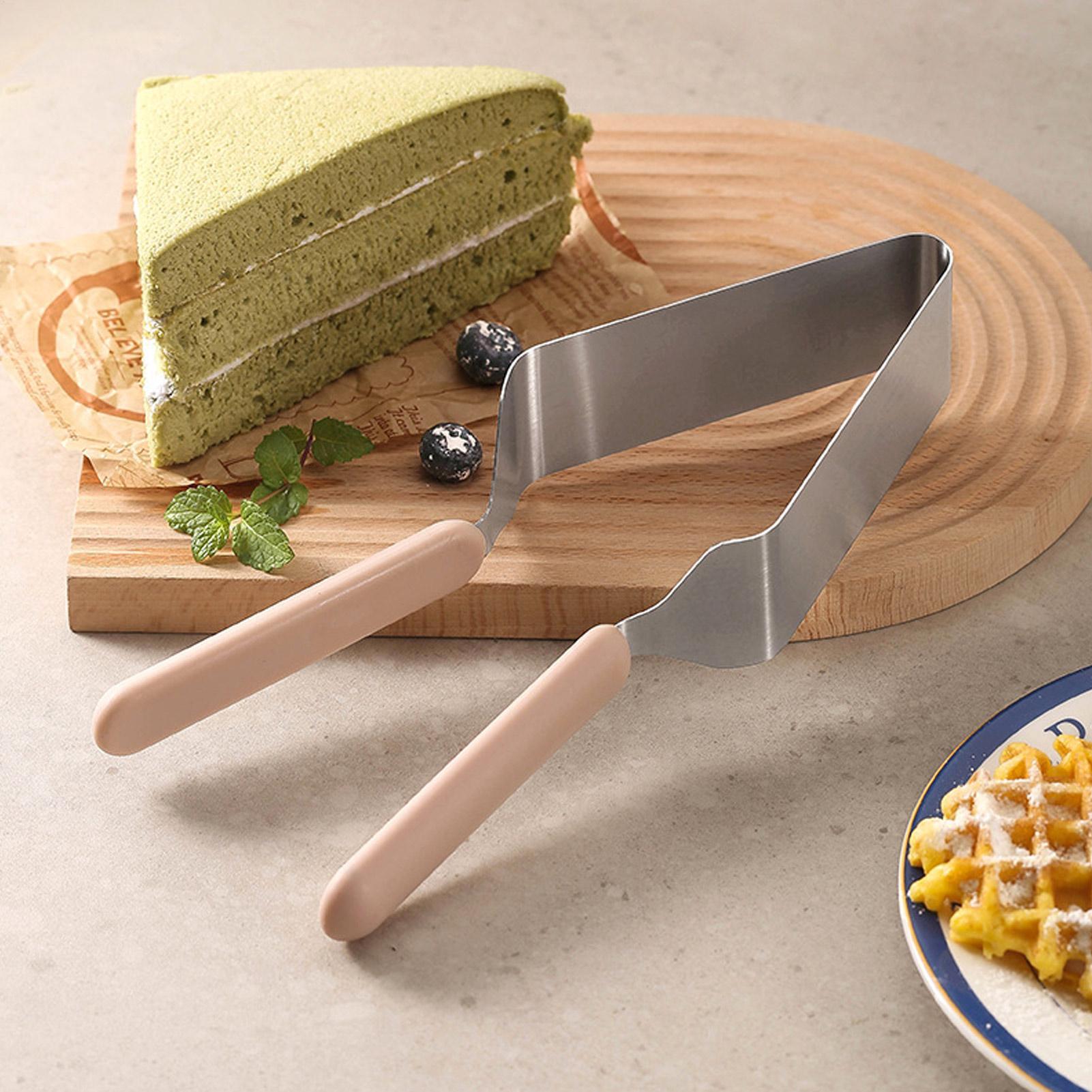 

Stainless Steel Cake Slicer Creative Pastry Bread Cake Cutter Dispenser Food Tongs Anti-slip Handle Pie Cutter Tool China Mainland
